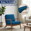 image:imageSmiry Waterproof Patio Cushion Covers Stretch Outdoor Couch Slipcovers Replacement Washable Furniture Protector Sofa Chair Seat Cover for Dogs Pets 4 Pcs Blue GreenPeacock Blue