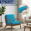 image:imageSmiry Waterproof Patio Cushion Covers Stretch Outdoor Couch Slipcovers Replacement Washable Furniture Protector Sofa Chair Seat Cover for Dogs Pets 4 Pcs Blue GreenTeal