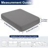image:imageSmiry Waterproof Patio Cushion Covers Stretch Outdoor Couch Slipcovers Replacement Washable Furniture Protector Sofa Chair Seat Cover for Dogs Pets 4 Pcs Blue GreenGrey