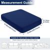 image:imageSmiry Waterproof Patio Cushion Covers Stretch Outdoor Couch Slipcovers Replacement Washable Furniture Protector Sofa Chair Seat Cover for Dogs Pets 4 Pcs Blue GreenNavy Blue