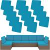 image:imageSmiry Waterproof Patio Cushion Covers Stretch Outdoor Couch Slipcovers Replacement Washable Furniture Protector Sofa Chair Seat Cover for Dogs Pets 4 Pcs Blue GreenTeal