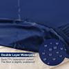 image:imageSmiry Waterproof Patio Cushion Covers Stretch Outdoor Couch Slipcovers Replacement Washable Furniture Protector Sofa Chair Seat Cover for Dogs Pets 4 Pcs Blue GreenNavy Blue