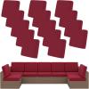 image:imageSmiry Waterproof Patio Cushion Covers Stretch Outdoor Couch Slipcovers Replacement Washable Furniture Protector Sofa Chair Seat Cover for Dogs Pets 4 Pcs Blue GreenWine Red