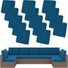 image:imageSmiry Waterproof Patio Cushion Covers Stretch Outdoor Couch Slipcovers Replacement Washable Furniture Protector Sofa Chair Seat Cover for Dogs Pets 4 Pcs Blue GreenPeacock Blue