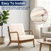 image:imageSmiry Waterproof Patio Cushion Covers Stretch Outdoor Couch Slipcovers Replacement Washable Furniture Protector Sofa Chair Seat Cover for Dogs Pets 4 Pcs Blue GreenBeige