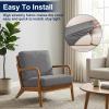 image:imageSmiry Waterproof Patio Cushion Covers Stretch Outdoor Couch Slipcovers Replacement Washable Furniture Protector Sofa Chair Seat Cover for Dogs Pets 4 Pcs Blue GreenGrey