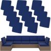 image:imageSmiry Waterproof Patio Cushion Covers Stretch Outdoor Couch Slipcovers Replacement Washable Furniture Protector Sofa Chair Seat Cover for Dogs Pets 4 Pcs Blue GreenNavy Blue