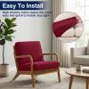 image:imageSmiry Waterproof Patio Cushion Covers Stretch Outdoor Couch Slipcovers Replacement Washable Furniture Protector Sofa Chair Seat Cover for Dogs Pets 4 Pcs Blue GreenWine Red