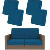 image:imageSmiry Waterproof Patio Cushion Covers Stretch Outdoor Couch Slipcovers Replacement Washable Furniture Protector Sofa Chair Seat Cover for Dogs Pets 4 Pcs Blue GreenPeacock Blue