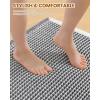 image:imageSmiry Bathroom Rugs Set 2 Piece30x20 Plus 24x17 Extra Soft Absorbent Bath Mats Non Slip Machine Washable Quick Dry Bath Rugs for Bathroom Floor Tub Shower Darkgrey amp Cream