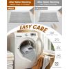 image:imageSmiry Bathroom Rugs Set 2 Piece30x20 Plus 24x17 Extra Soft Absorbent Bath Mats Non Slip Machine Washable Quick Dry Bath Rugs for Bathroom Floor Tub Shower Lightgrey amp Cream