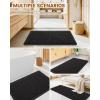 image:imageSmiry Bathroom Rugs Set 2 Piece30x20 Plus 24x17 Extra Soft Absorbent Bath Mats Non Slip Machine Washable Quick Dry Bath Rugs for Bathroom Floor Tub Shower Black