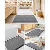 image:imageSmiry Bathroom Rugs Set 2 Piece30x20 Plus 24x17 Extra Soft Absorbent Bath Mats Non Slip Machine Washable Quick Dry Bath Rugs for Bathroom Floor Tub Shower Black amp Cream