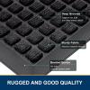 image:imageSmiry Front Door Mat Outside Entrance Black 295 x 17 and Bathroom Rugs Sets 2 Piece Black 30 x 20  24 x 16 2 Item Bundle