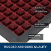image:imageSmiry Front Door Mat Outside Entrance Red 295 x 17 and Bathroom Rugs Mat Red 30 x 20 2 Item Bundle