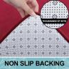 image:imageSmiry Memory Foam Bath Mat 24x16 and 24x20 UShaped Toilet Extra Soft Absorbent Bathroom Rugs Non Slip Bath Rug Runner for Shower Bathroom Floors Burgundy
