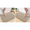 image:imageSmiry Bathroom Rugs Set 2 Piece30x20 Plus 30x18 Extra Soft Absorbent Bath Mats Non Slip Machine Washable Quick Dry Bath Rugs for Bathroom Floor Tub Shower BrownampCream