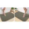 image:imageSmiry Bathroom Rugs Set 2 Piece30x20 Plus 30x18 Extra Soft Absorbent Bath Mats Non Slip Machine Washable Quick Dry Bath Rugs for Bathroom Floor Tub Shower Green