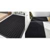 image:imageSmiry Front Door Mat Outside Entrance Black 295 x 17 and Bathroom Rugs Sets 2 Piece Black 30 x 20  24 x 16 2 Item Bundle