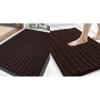 image:imageSmiry Front Door Mat Outside Entrance Brown 295 x 17 and Bathroom Rugs Mat Brown 30 x 20 2 Item Bundle