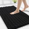 image:imageSmiry Bathroom Rugs 24x1630X20 Extra Soft Absorbent Shaggy Chenille Bath Mats Machine Washable Dry Quickly NonSlip Plush for Tub Shower and Floor Home Decor Accessories Black
