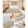 image:imageSmiry Bathroom Rugs Set 2 Piece30x20 Plus 24x17 Extra Soft Absorbent Bath Mats Non Slip Machine Washable Quick Dry Bath Rugs for Bathroom Floor Tub Shower BrownampCream