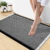 image:imageSmiry Bathroom Rugs Set 2 Piece30x20 Plus 30x18 Extra Soft Absorbent Bath Mats Non Slip Machine Washable Quick Dry Bath Rugs for Bathroom Floor Tub Shower Black amp Cream