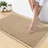 image:imageSmiry Bathroom Rugs Set 2 Piece30x20 Plus 30x18 Extra Soft Absorbent Bath Mats Non Slip Machine Washable Quick Dry Bath Rugs for Bathroom Floor Tub Shower Brown