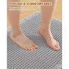 image:imageSmiry Bathroom Rugs Set 2 Piece30x20 Plus 30x18 Extra Soft Absorbent Bath Mats Non Slip Machine Washable Quick Dry Bath Rugs for Bathroom Floor Tub Shower Light Grey