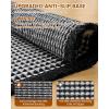 image:imageSmiry Bathroom Rugs Set 2 Piece30x20 Plus 30x18 Extra Soft Absorbent Bath Mats Non Slip Machine Washable Quick Dry Bath Rugs for Bathroom Floor Tub Shower Black amp Cream
