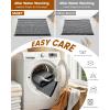 image:imageSmiry Bathroom Rugs Set 2 Piece30x20 Plus 30x18 Extra Soft Absorbent Bath Mats Non Slip Machine Washable Quick Dry Bath Rugs for Bathroom Floor Tub Shower Black amp Cream