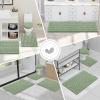 image:imageSmiry Bathroom Rugs Set 3 Piece Soft Absorbent Non Slip Rubber Backing Machine Washable Quick Dry Chenille Bath Rug Set for Tub Shower and Floor 30 x 2024 x 16 UShaped 24 x 20 Sage Green