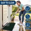 image:imageSmiry Front Door Mat Outside Entrance Black Green 295 x 17 and Bathroom Rugs Mat Green 30 x 20 2 Item Bundle