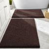 image:imageSmiry Front Door Mat Outside Entrance Brown 295 x 17 and Bathroom Rugs Sets 2 Piece Brown 30 x 20  24 x 16 2 Item Bundle