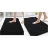 image:imageSmiry Bathroom Rugs 24x1630X20 Extra Soft Absorbent Shaggy Chenille Bath Mats Machine Washable Dry Quickly NonSlip Plush for Tub Shower and Floor Home Decor Accessories Black