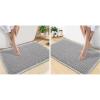 image:imageSmiry Bathroom Rugs Set 2 Piece30x20 Plus 30x18 Extra Soft Absorbent Bath Mats Non Slip Machine Washable Quick Dry Bath Rugs for Bathroom Floor Tub Shower Light Grey
