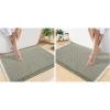 image:imageSmiry Bathroom Rugs Set 2 Piece30x20 Plus 30x18 Extra Soft Absorbent Bath Mats Non Slip Machine Washable Quick Dry Bath Rugs for Bathroom Floor Tub Shower Green amp Cream