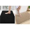 image:imageSmiry Bathroom Rugs Set 2 Piece30x20 Plus 30x20 Extra Soft Absorbent Bath Mats Non Slip Machine Washable Quick Dry Bath Rugs for Bathroom Floor Tub Shower BlackampBrown