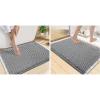 image:imageSmiry Bathroom Rugs Set 2 Piece36x24 Plus 30x20 Extra Soft Absorbent Bath Mats Non Slip Machine Washable Quick Dry Bath Rugs for Bathroom Floor Tub Shower Darkgrey amp Cream