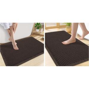 image:imageSmiry Bathroom Rugs Set 2 Piece30x20 Plus 24x17 Extra Soft Absorbent Bath Mats Non Slip Machine Washable Quick Dry Bath Rugs for Bathroom Floor Tub Shower Chocolate