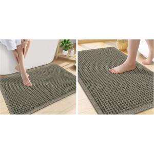 image:imageSmiry Bathroom Rugs Set 2 Piece30x20 Plus 24x17 Extra Soft Absorbent Bath Mats Non Slip Machine Washable Quick Dry Bath Rugs for Bathroom Floor Tub Shower Green