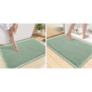 image:imageSmiry Bathroom Rugs Set 2 Piece36x24 Plus 30x20 Extra Soft Absorbent Bath Mats Non Slip Machine Washable Quick Dry Bath Rugs for Bathroom Floor Tub Shower Sage Green