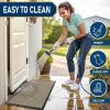 image:imageSmiry Front Door Mat Outside Entrance Beige 295 x 17 and Bathroom Rugs Mat Beige 30 x 20 2 Item Bundle