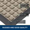 image:imageSmiry Front Door Mat Outside Entrance Beige 295 x 17 and Bathroom Rugs Mat Beige 30 x 20 2 Item Bundle