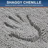 image:imageSmiry Front Door Mat Outside Entrance Mix Grey 295 x 17 and Bathroom Rugs Sets 2 Piece Light Grey 30 x 20  24 x 16 2 Item BundleLight Grey