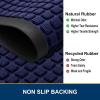 image:imageSmiry Front Door Mat Outside Entrance Navy Blue 295 x 17 and Bathroom Rugs Mat Navy Blue 30 x 20 2 Item Bundle