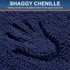 image:imageSmiry Front Door Mat Outside Entrance Navy Blue 295 x 17 and Luxury Chenille Bathroom Rugs Navy Blue 30 x 20 2 Item Bundle