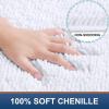 image:imageSmiry Luxury Chenille Bath Rug Set 2 Piece Extra Soft and Absorbent Shaggy Bathroom Mat Rugs Machine Washable NonSlip Plush Carpet Runner for Tub Shower and Bath Room24x1636x24White
