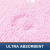 image:imageSmiry Luxury Chenille Bath Rug Set 2 Piece Extra Soft and Absorbent Shaggy Bathroom Mat Rugs Machine Washable NonSlip Plush Carpet Runner for Tub Shower and Bath Room24x1630x20Pink