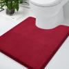 image:imageSmiry Memory Foam Bath Mat 30x20 and 24x20 UShaped Toilet Extra Soft Absorbent Bathroom Rugs Non Slip Bath Rug Runner for Shower Bathroom Floors Burgundy